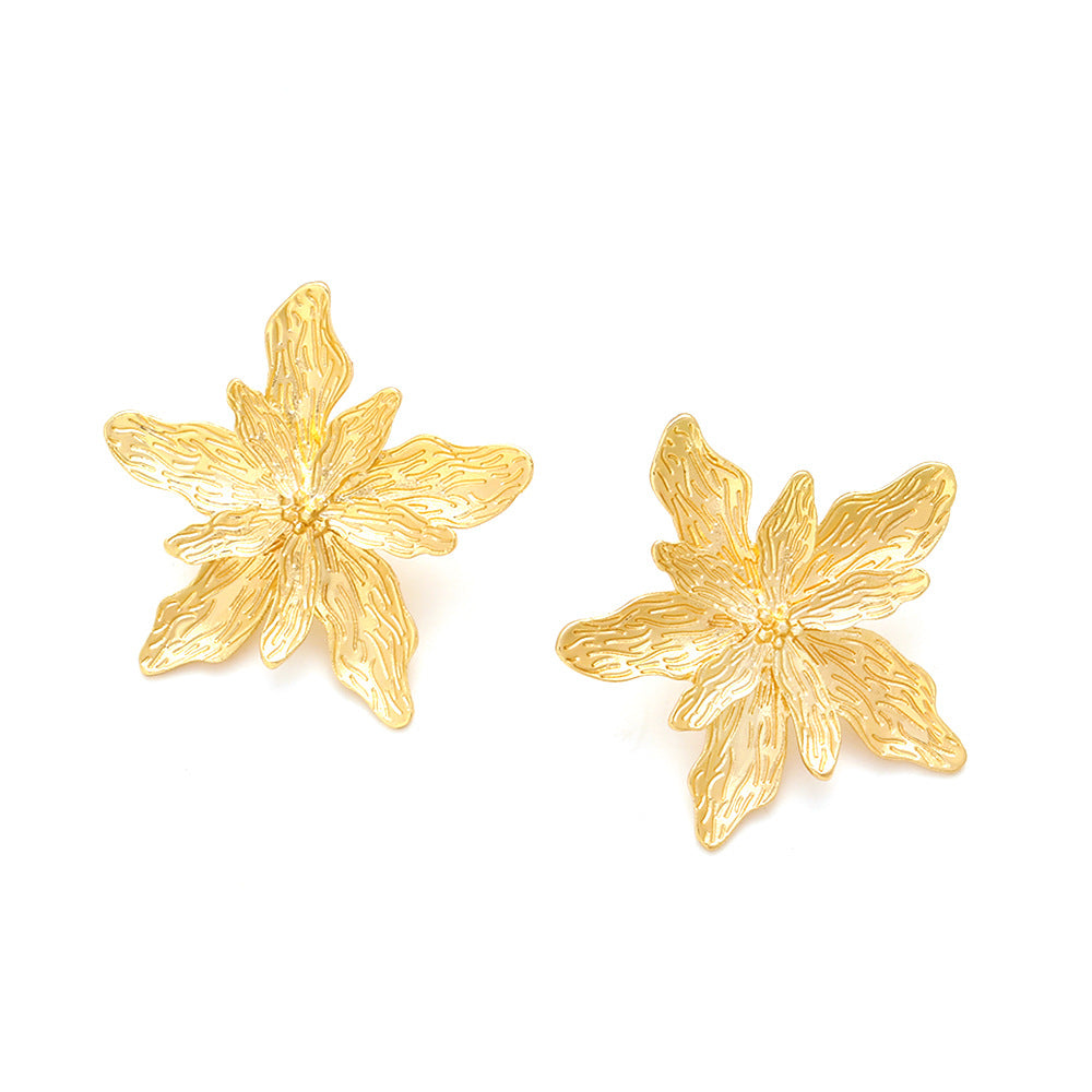 Alloy floral earrings MYA-ManY072