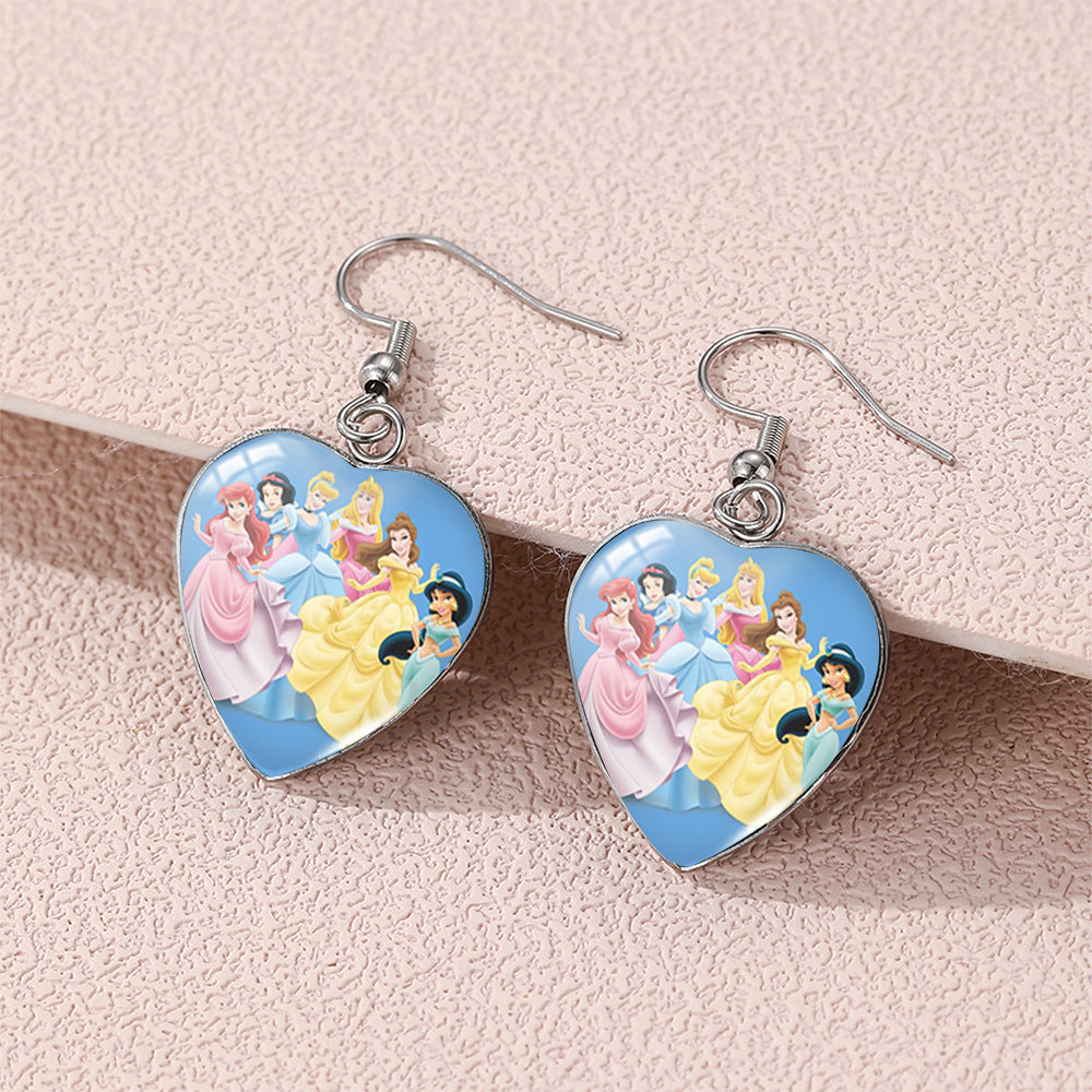 Alloy stainless steel ear hook Snow White Princess earrings (Minimo de compra 5) MIC-XiangL111