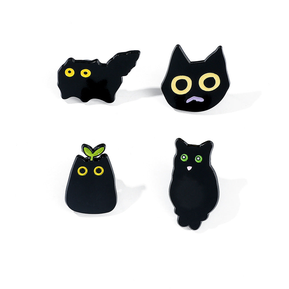 Alloy black cat brooch (Minimo de Compra 10) MIC-ShengY009