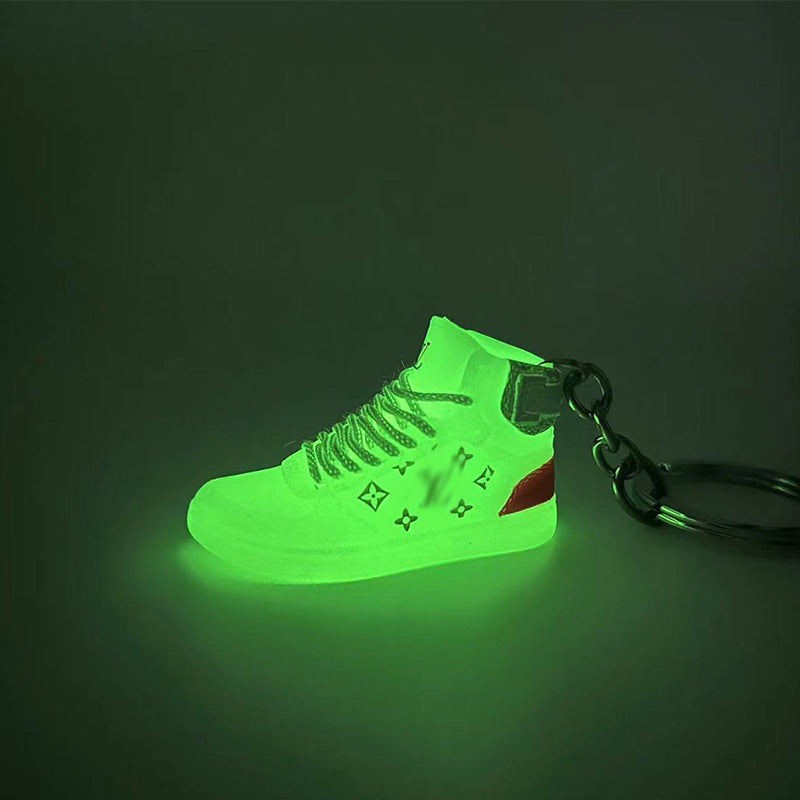 Keychains PVC Stereo Shoe Model Luminous Sneakers MIC-QLP037