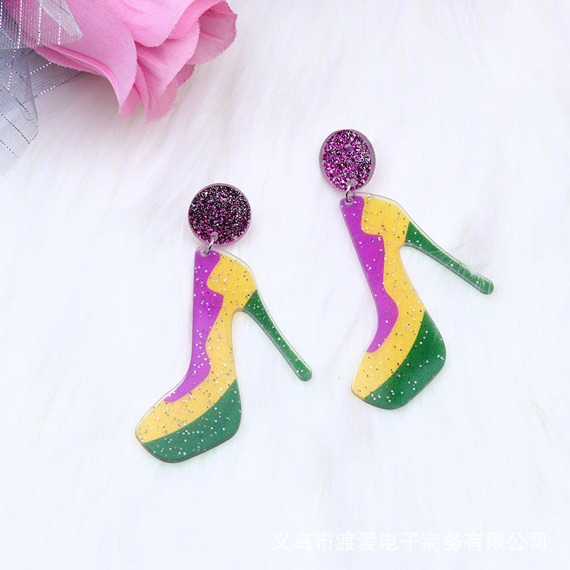 Acrylic Carnival Star Earrings MIC-DuAi009