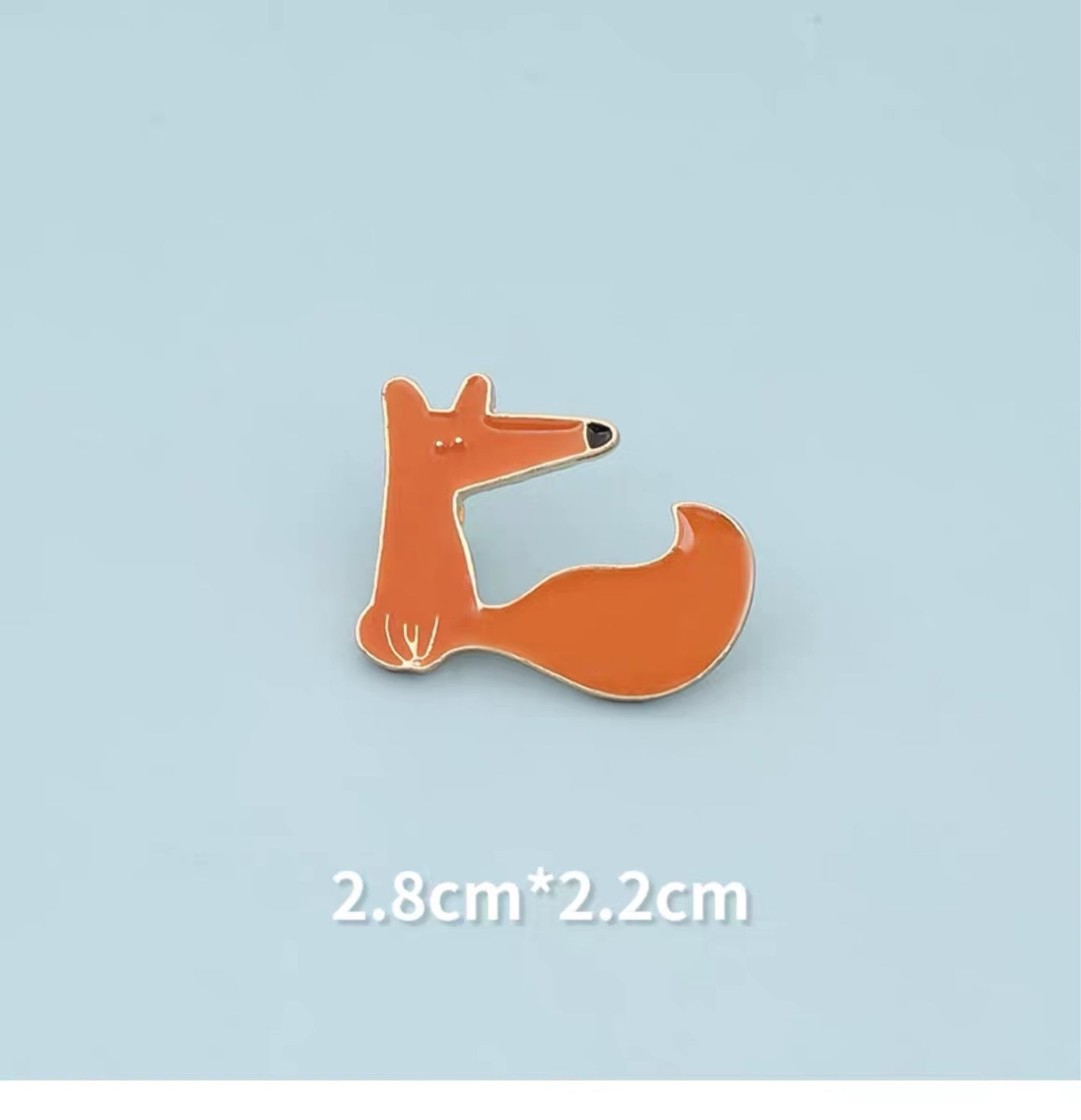 Alloy cute little fox brooch MIC-KaL032