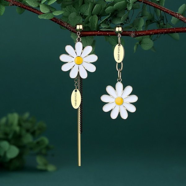 Alloy small daisy earrings MIC-GangM004