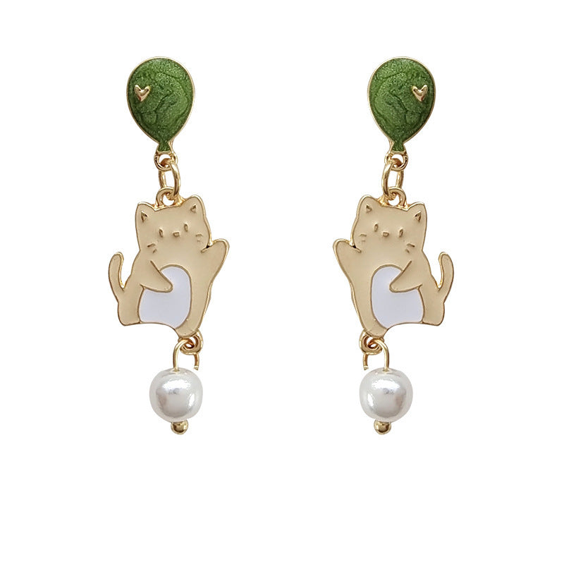 Alloy Drip Oil Pearl Earrings (Minimo de compra 2) MYA-YBY040