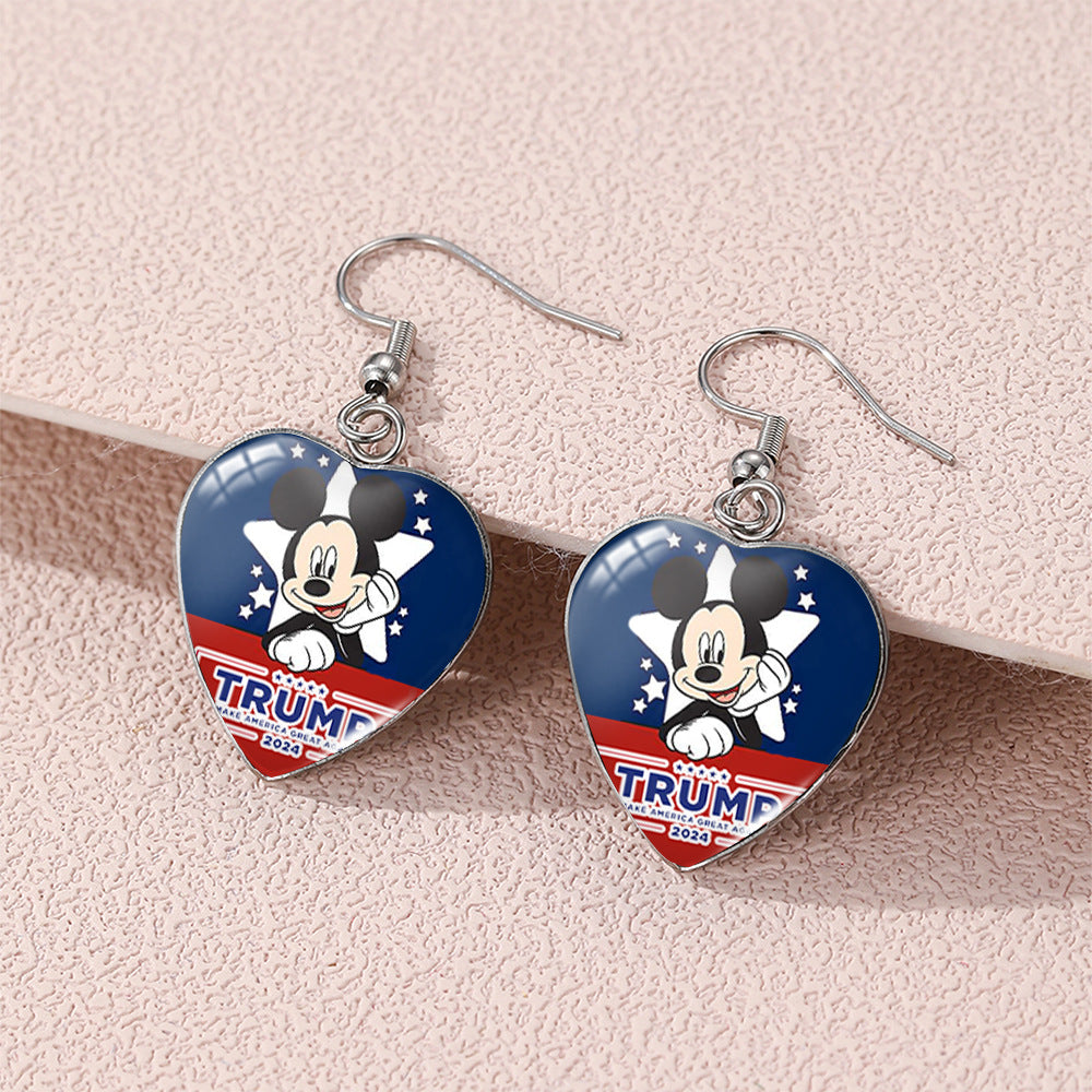 Alloy stainless steel Mickey Mouse Earrings (Minimo de compra 5) MIC-XiangL112