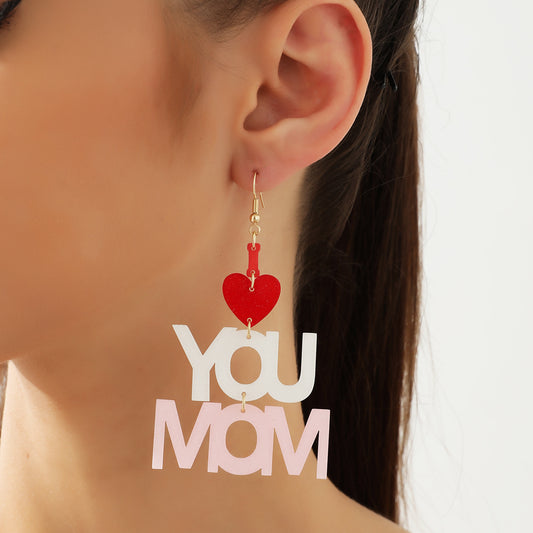 Acrylic Letter Earrings (Minimo de Compra 5) MIC-DaiW013