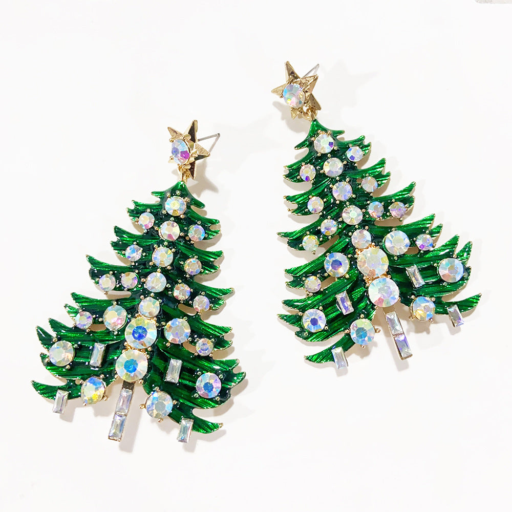 Alloy Christmas Tree Bell Earrings (Minimo de Compra 2) MIC-DWKM004