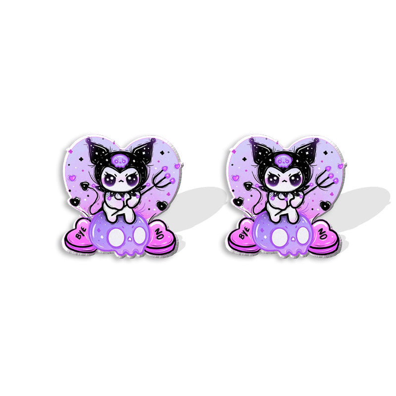 Alloy cartoon black cat pumpkin earrings (Minimo de compra 5) MIC-XiangL077