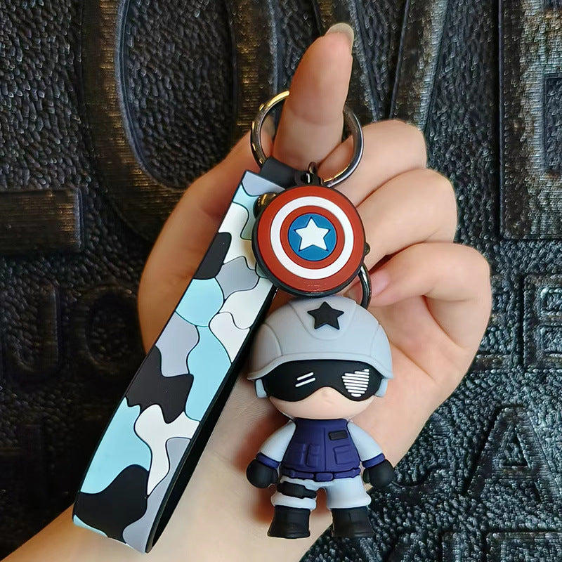 PVC cute soldier doll keychain MIC-FeiR016