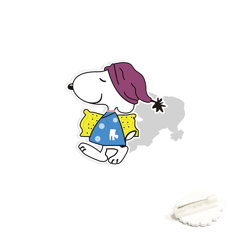 Acrylic cartoon cute Snoopy brooch (Minimo de compra 2) MIC-WeiJ001