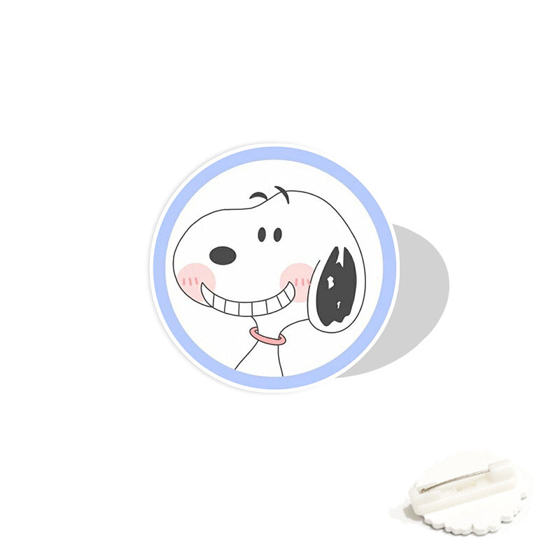 Acrylic cartoon cute Snoopy brooch (Minimo de compra 2) MIC-WeiJ002