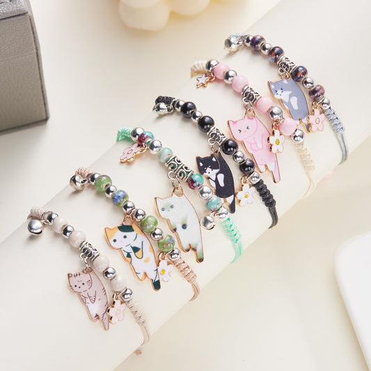 Alloy Simple Lazy Cat Bracelet MIC-ChuY024