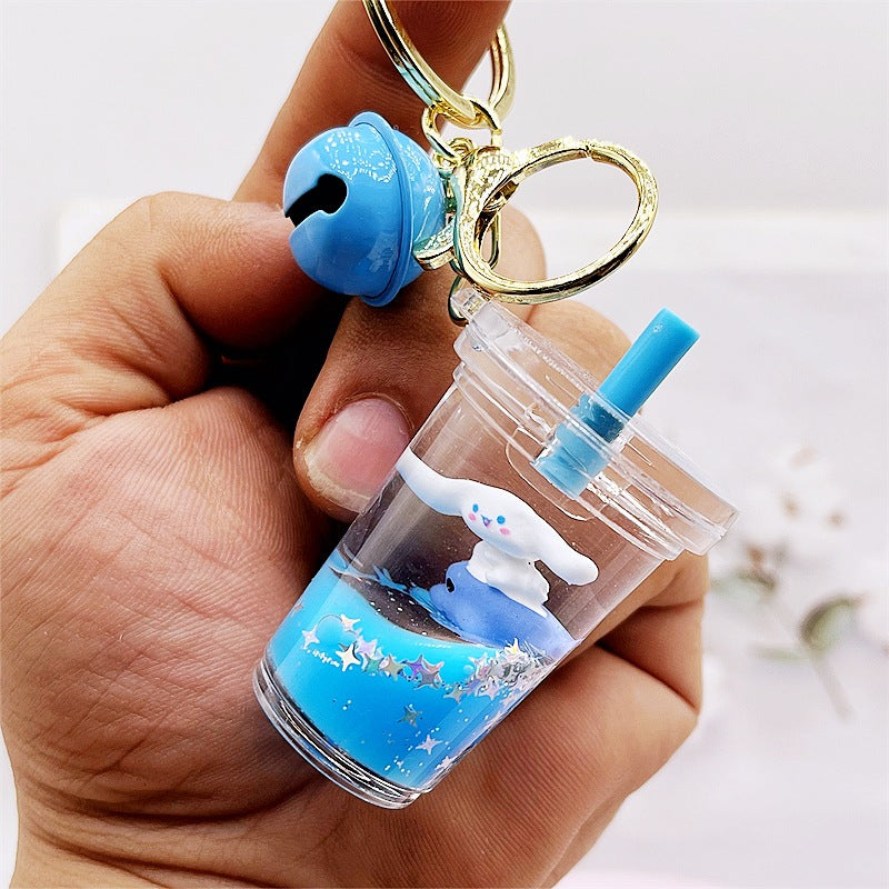 PVC cartoon floating oil keychain MIC-DMF009