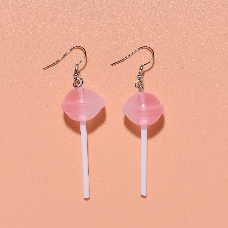 Resin round lollipop earrings MIC-XunT001