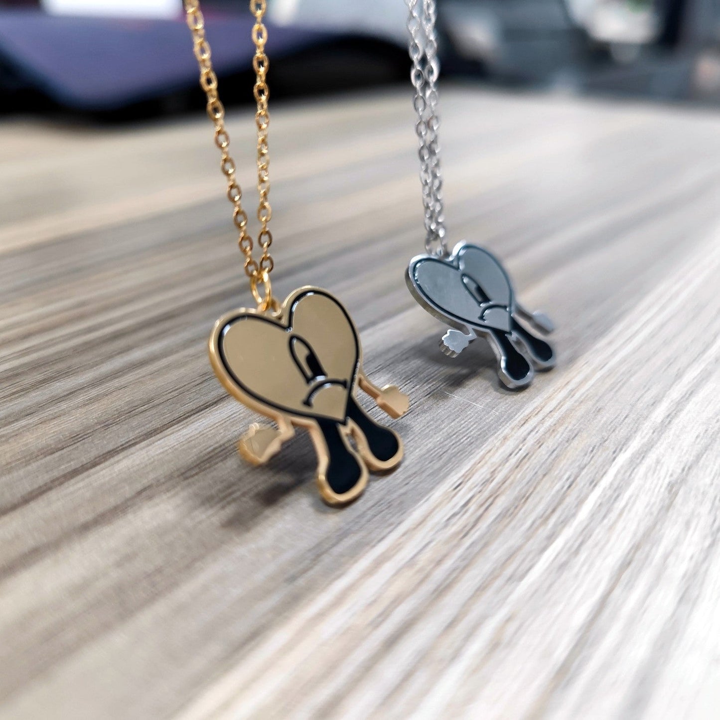 Necklace Stainless Steel Corrosion Drop Oil Heart Shape Minimo de compra 2 (F) XiM003