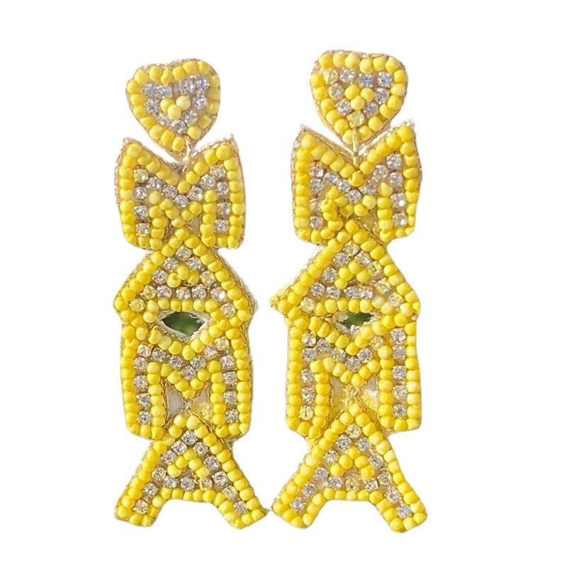 Alloy Bohemian Beaded Earrings (Minimo de compra 6) MIC-ManT003