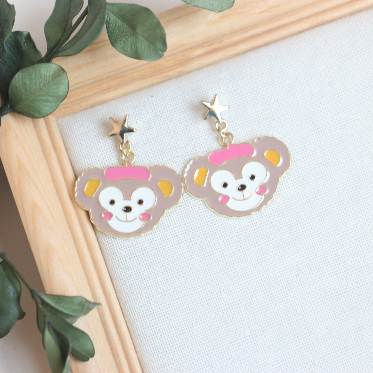 Alloy Bear Heart Earrings MIC-FanQ010