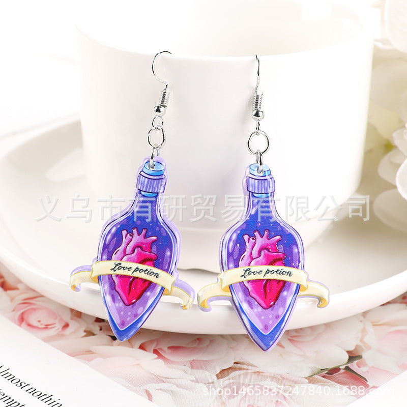 Resin skull coffin plate earrings (Minimo de Compra 2) MIC-YouY007