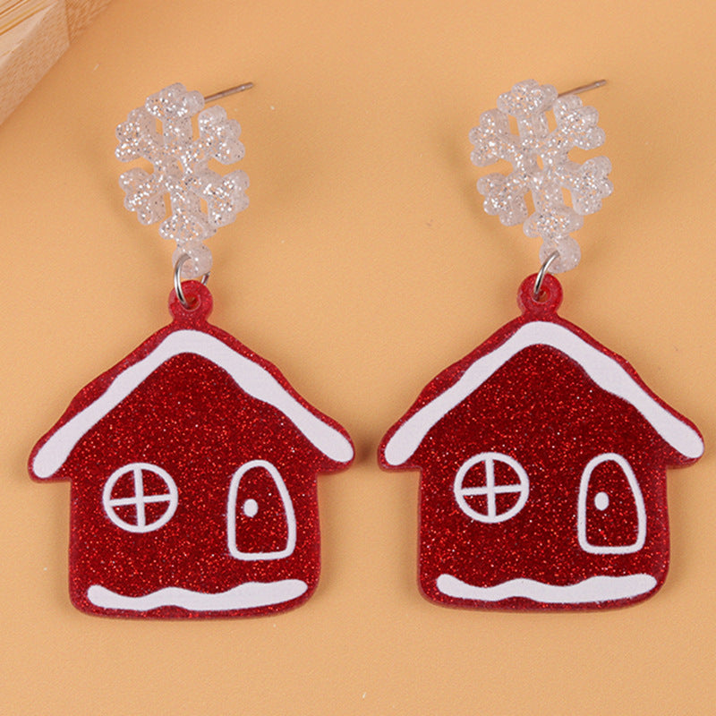 Acrylic Santa Claus sweater earrings MIC-DuA092