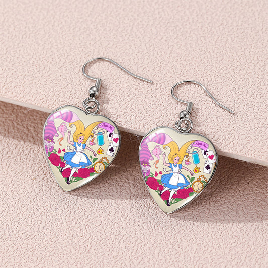 Alloy stainless steel Alice's Wonderland earrings (Minimo de compra 5) MIC-XiangL113