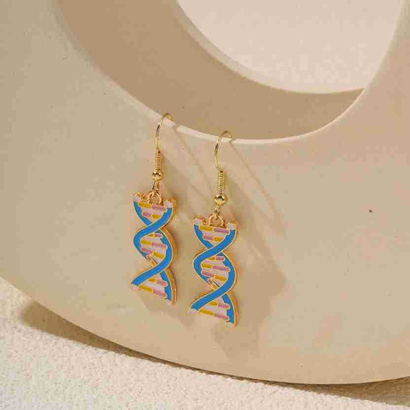 Alloy gene chemical microscope earrings (Minimo de compra 2) MIC-KuL002