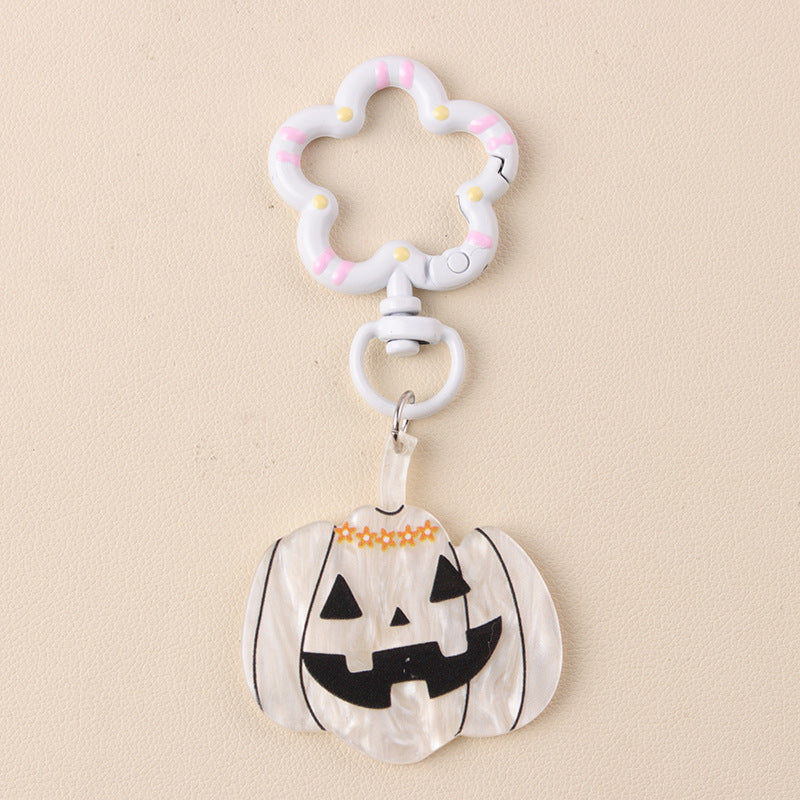 Acrylic Pumpkin Skull keychain MYA-DuA094