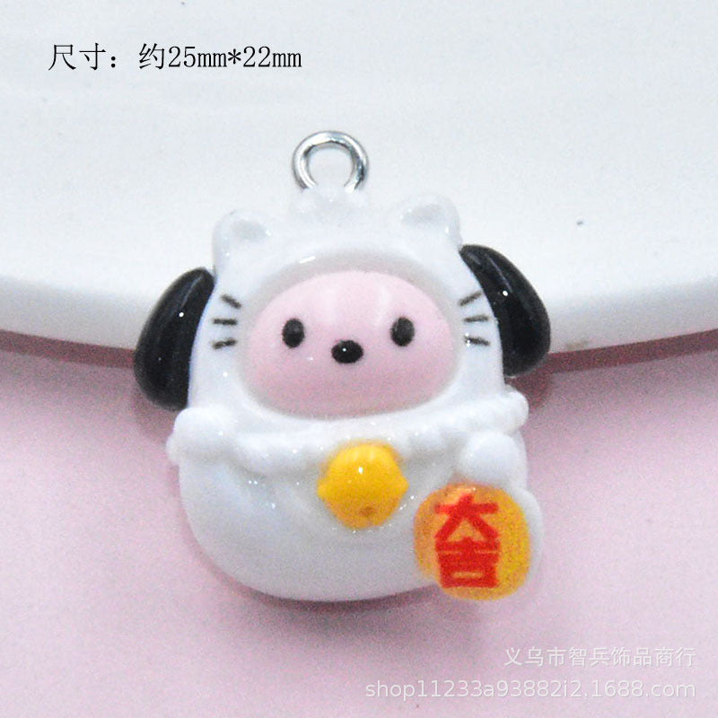 Resin cartoon animal wealth cat accessories MIC-ZhiB015