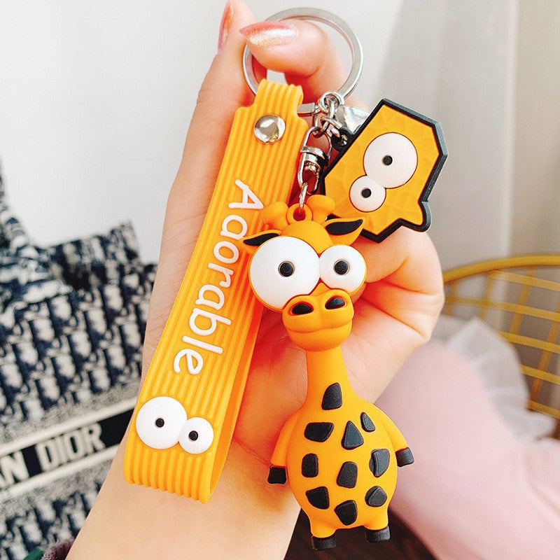 silicone cartoon doll keychain Yid006