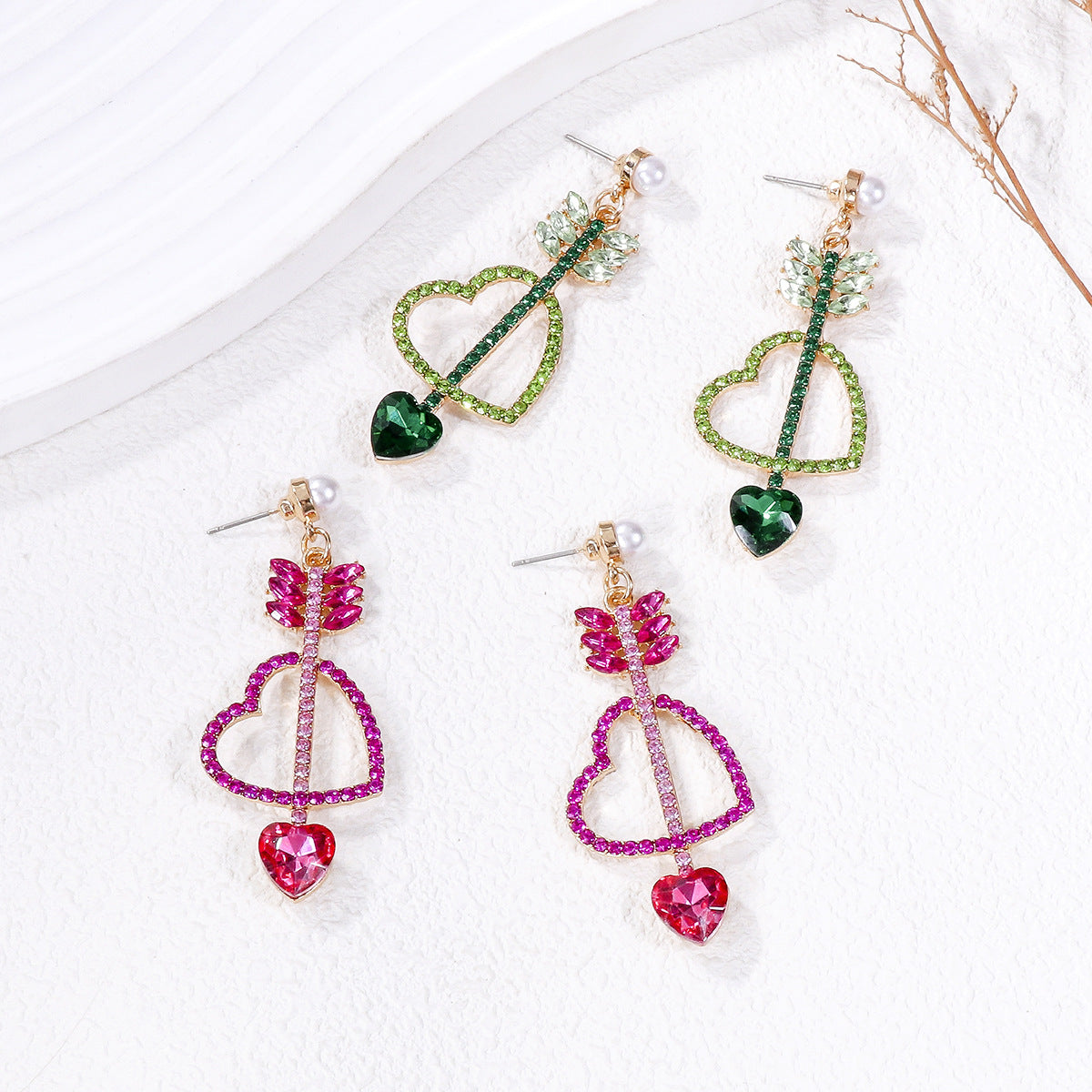 Alloy Retro Love Earrings MIC-JuJ022