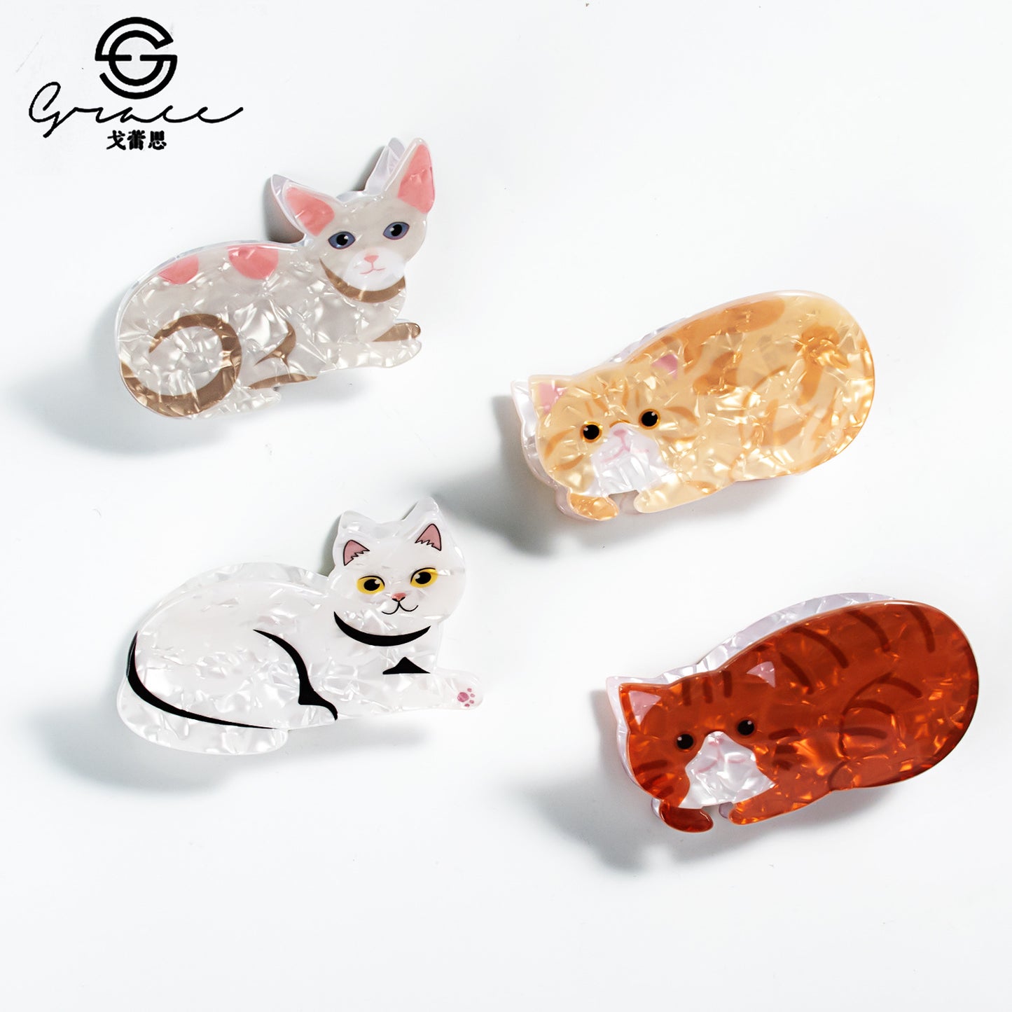 PVC cartoon cat hair clip MIC-GLS009