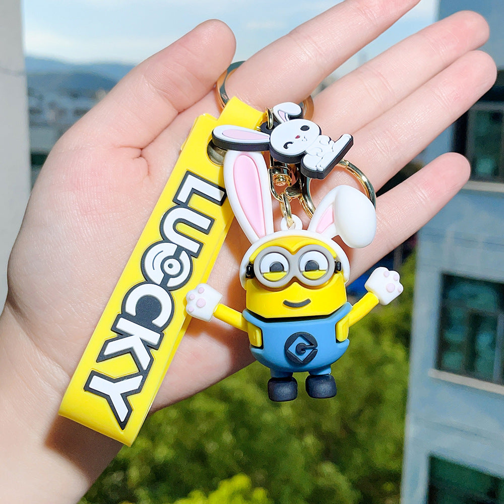 PVC cartoon yellow cute keychain MYA-QiC041