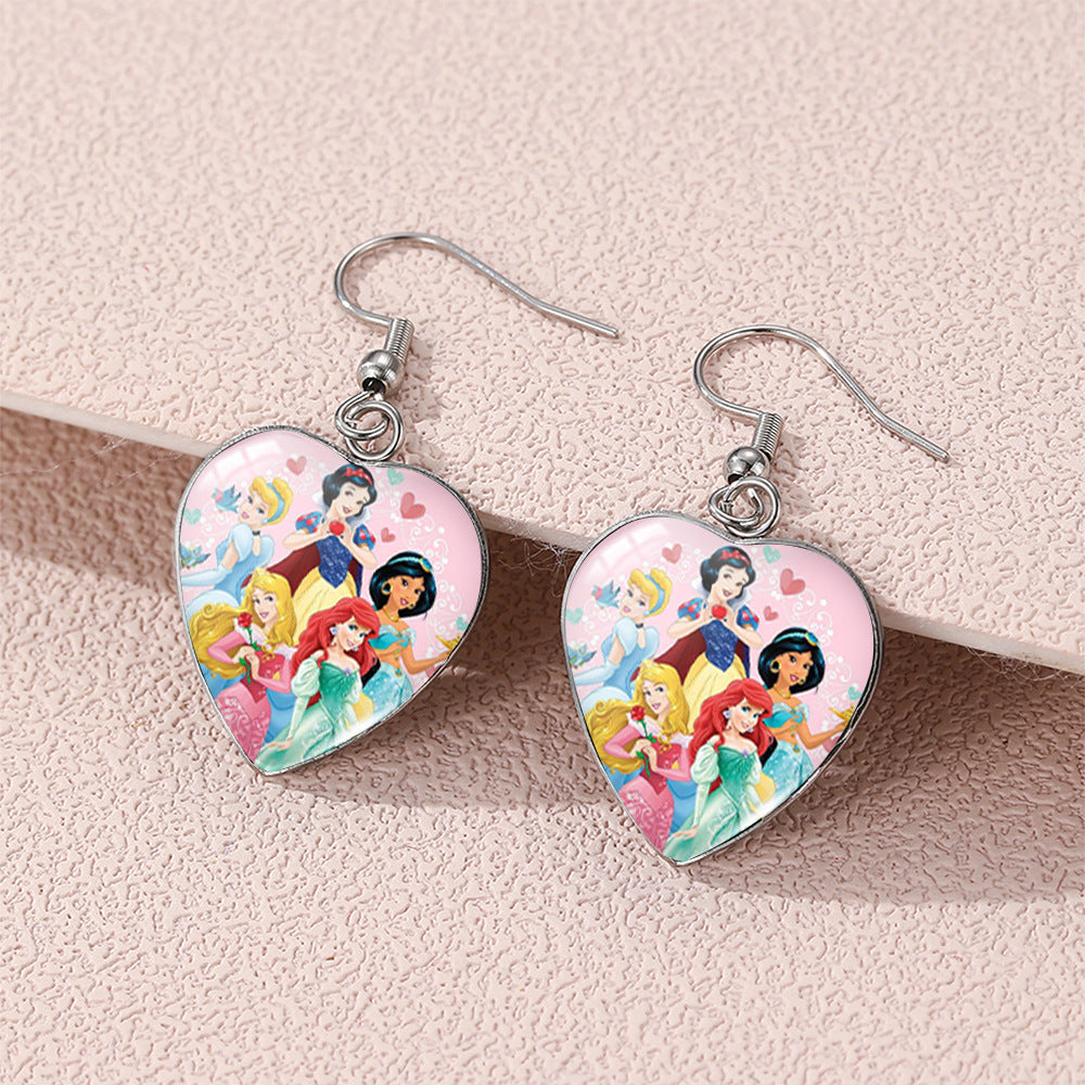 Alloy stainless steel ear hook Snow White Princess earrings (Minimo de compra 5) MIC-XiangL111