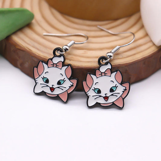 Acrylic cartoon Mary cat earrings (Minimo de Compra 5)  MYA-MingX008