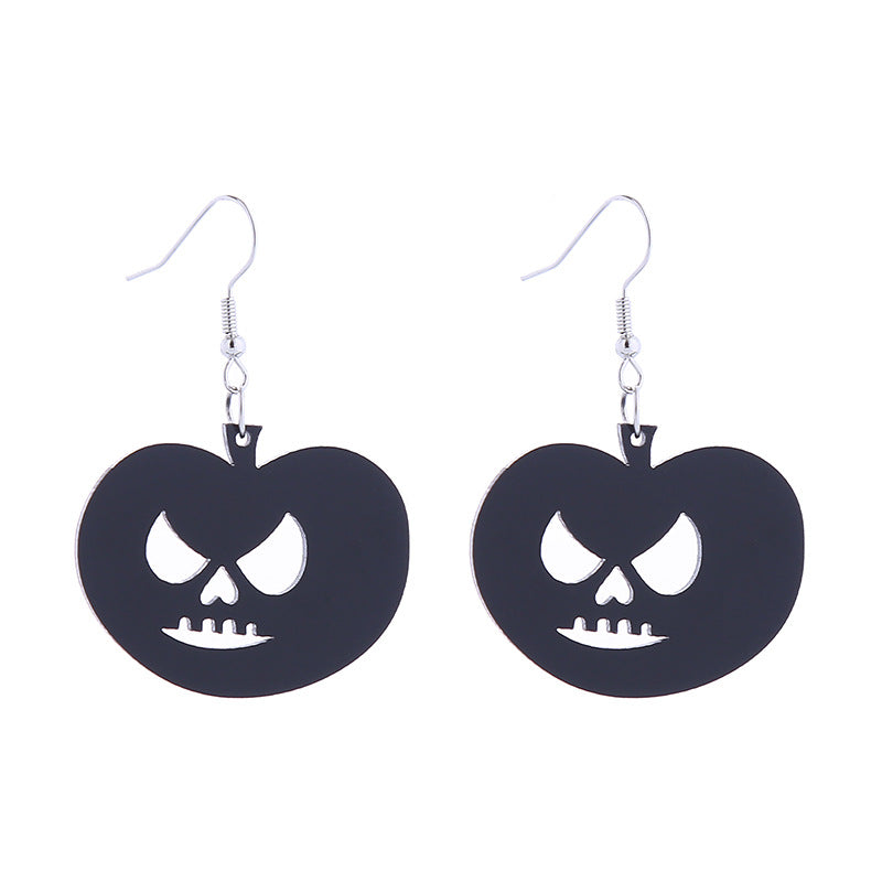 Acrylic Spider Web Ghost House Earrings (Minimo de Compra 2) MIC-ChouT035