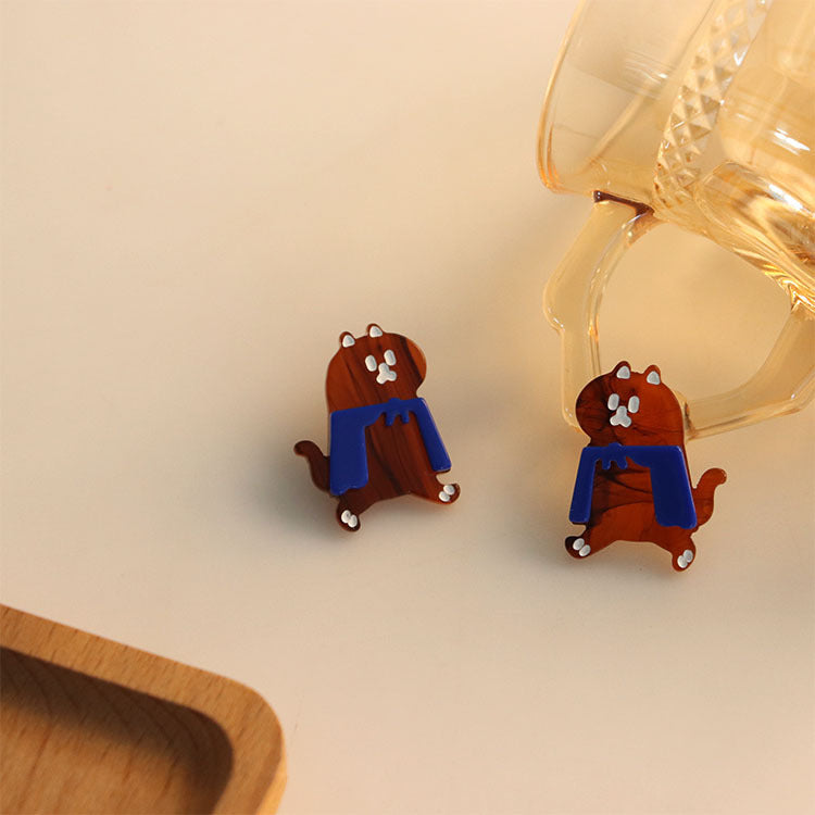 Alloy cartoon cat earrings MIC-QingJ053