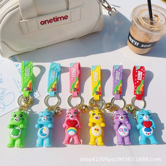 PVC cute cartoon love teddy bear keychain (Minimo de compra 2) MYA-WenC003