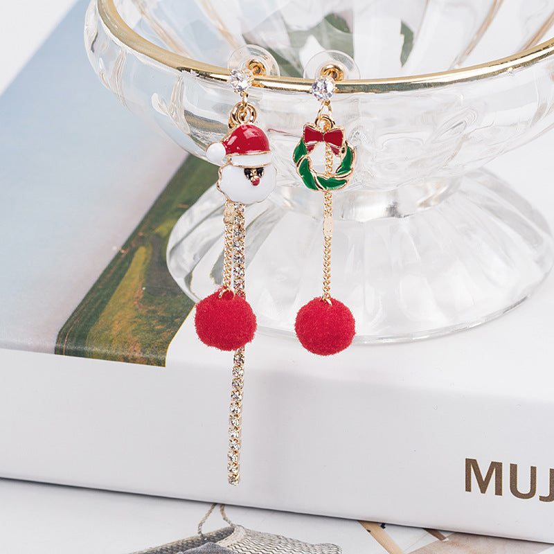 Alloy Sweet Christmas Earrings MYA-QingH013