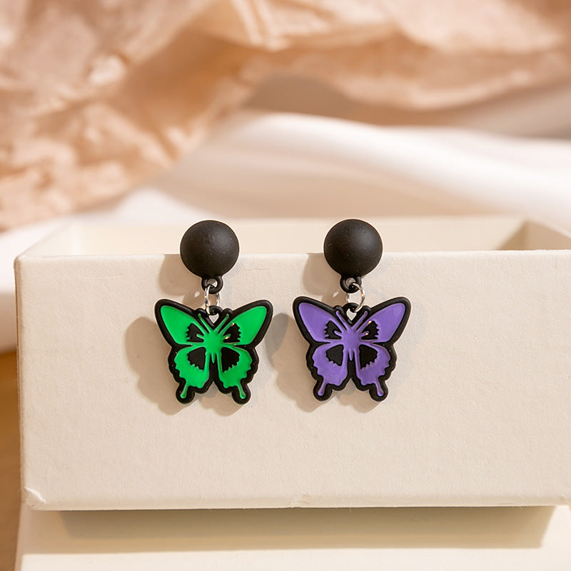 Alloy color matching bow earrings (Minimo de Compra 2) MIC-MDD058