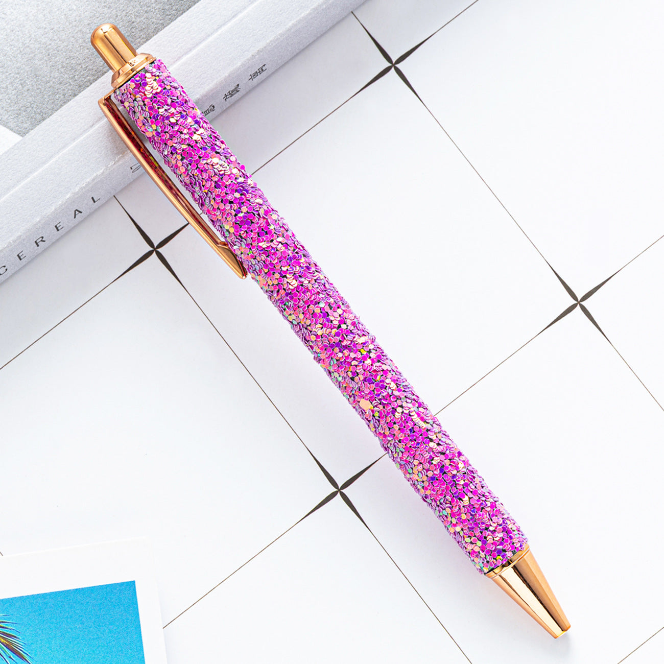 Ballpoint Pen Metal Sequin Press Pen JingL009