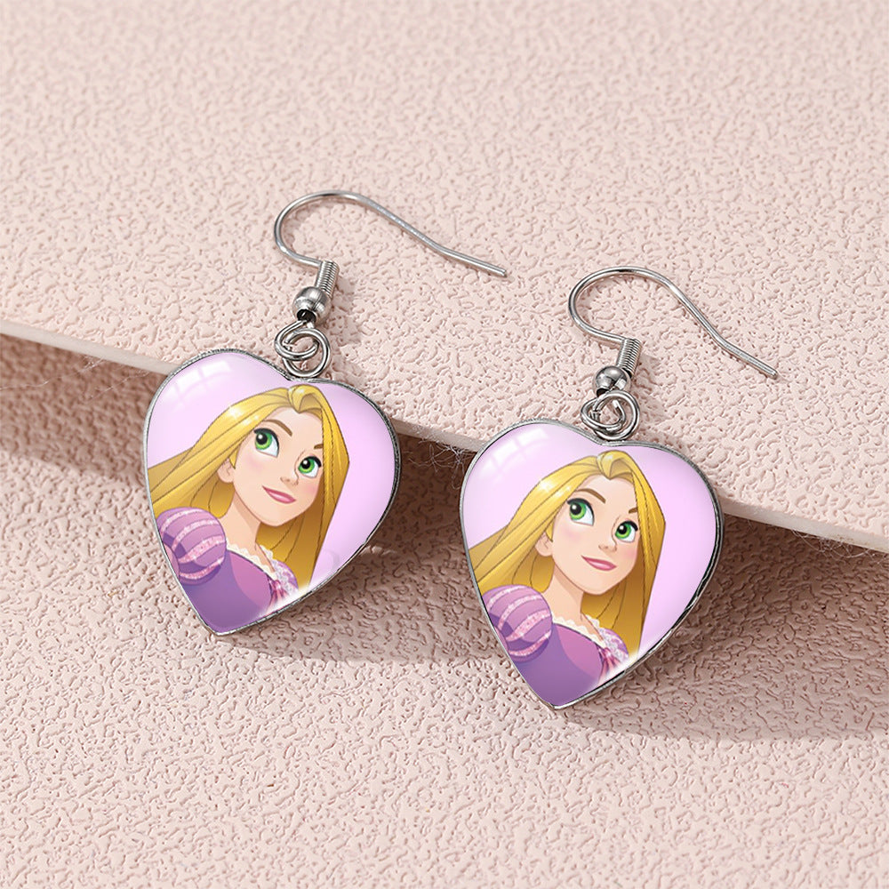 Alloy stainless steel ear hook Snow White Princess earrings (Minimo de compra 5) MIC-XiangL111