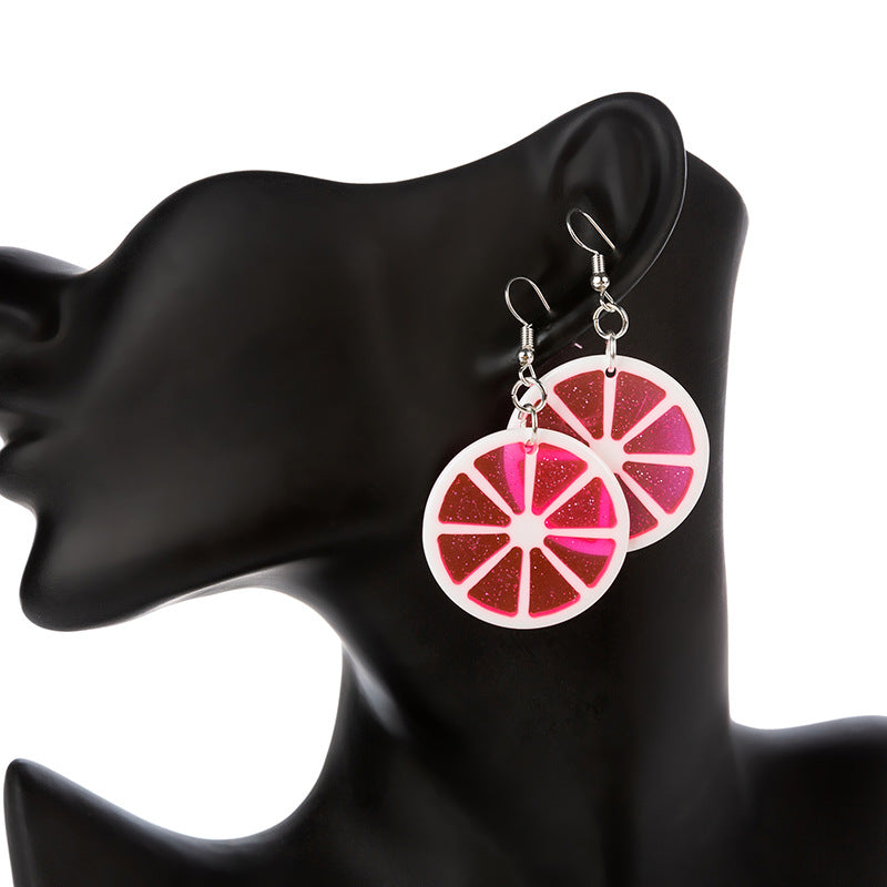 Resin simulated lemon slice earrings (Minimo de Compra 2) MIC-YouY028