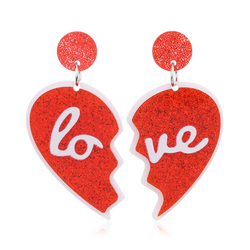 Acrylic Love Letter Heartbreak Earrings (Minimo de Compra 3) MIC-HaoC006