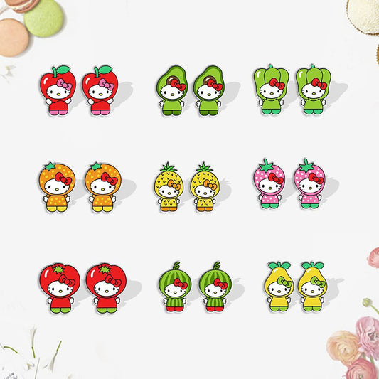 Alloy cartoon cute apple strawberry earrings (Minimo de compra 5) MIC-XiangL073