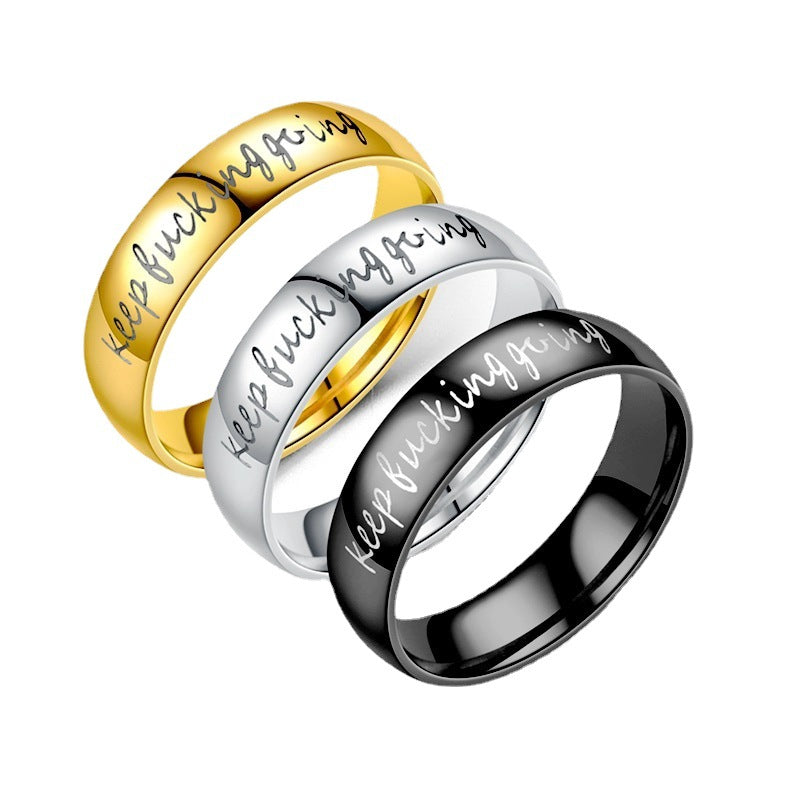 Stainless steel inspirational ring MIC-DinC007