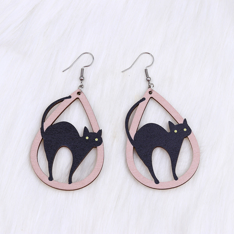 Acrylic Halloween Skull Head Earrings (Minimo de Compra 2) MYA-DuA029