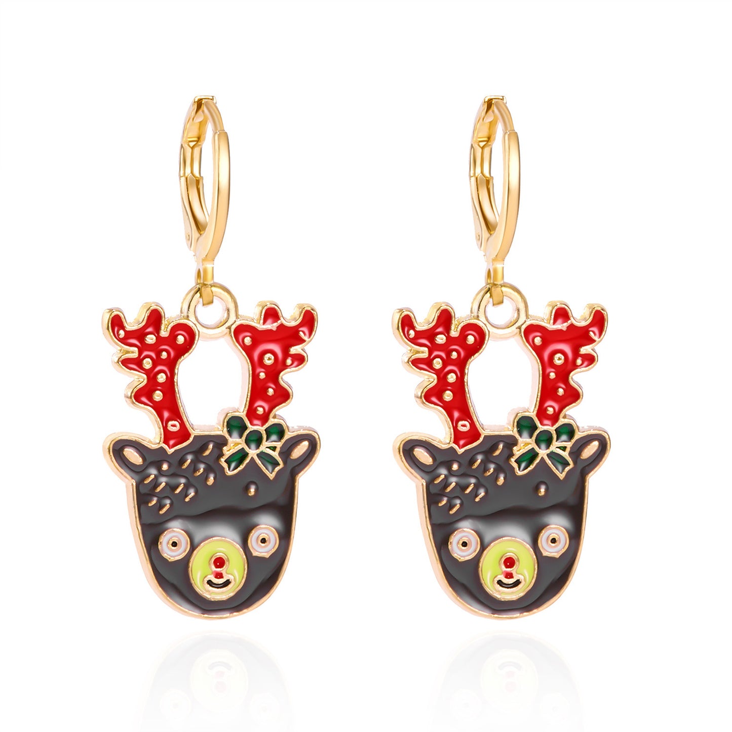 Alloy Santa Claus Bell Snowflake Earrings (Minimo de Compra 2)  MIC-JueH002