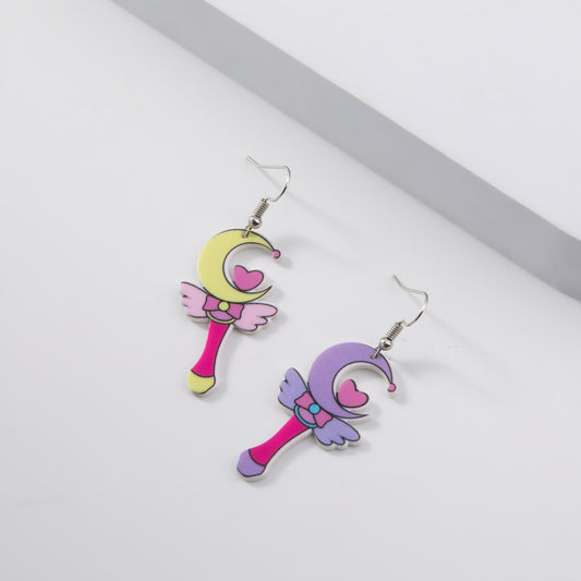 Acrylic Magic Stick Earrings (Minimo de compra 2) MYA-YiD022