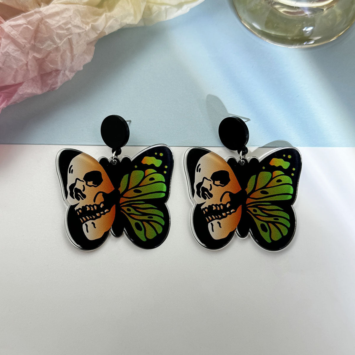 Alloy funny skeleton horror earrings MYA-MDD180