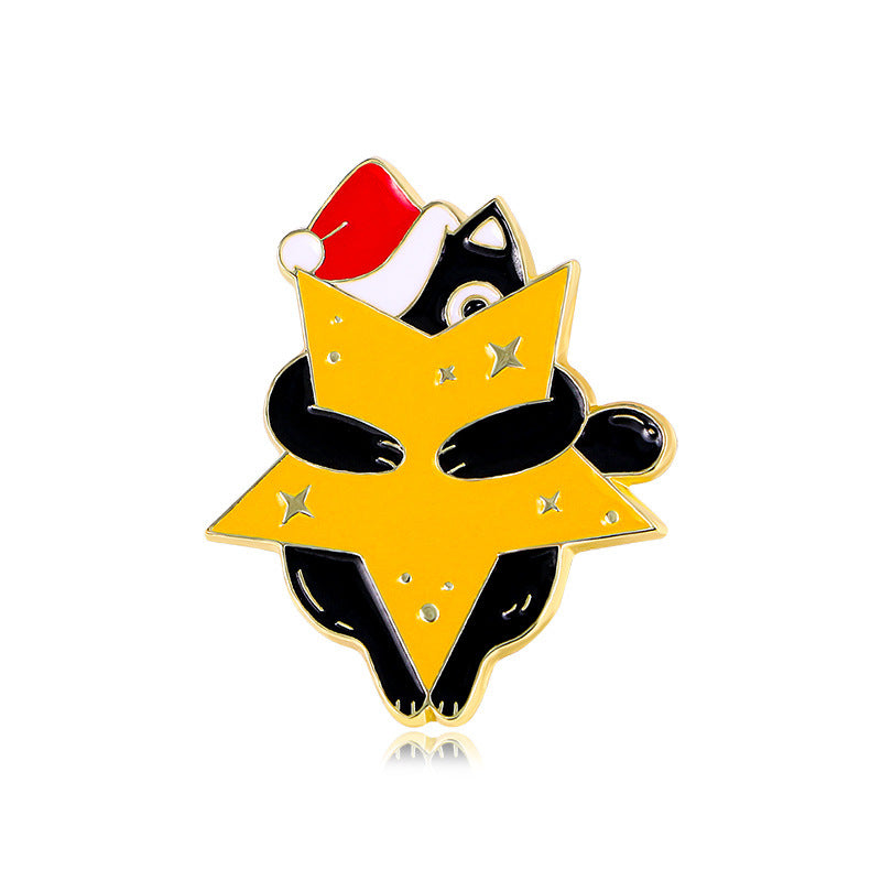 Alloy cartoon Christmas badge brooch (Minimo de Compra 5) MYA-YiN023