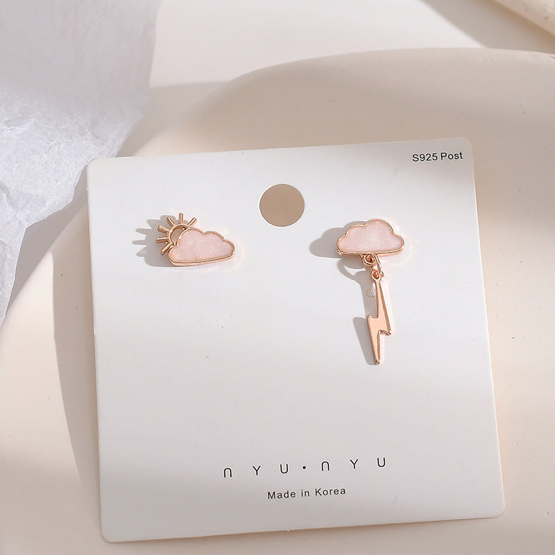 Alloy Asymmetric Cloud Earrings (Minimo de Compra 2) MIC-SBL016